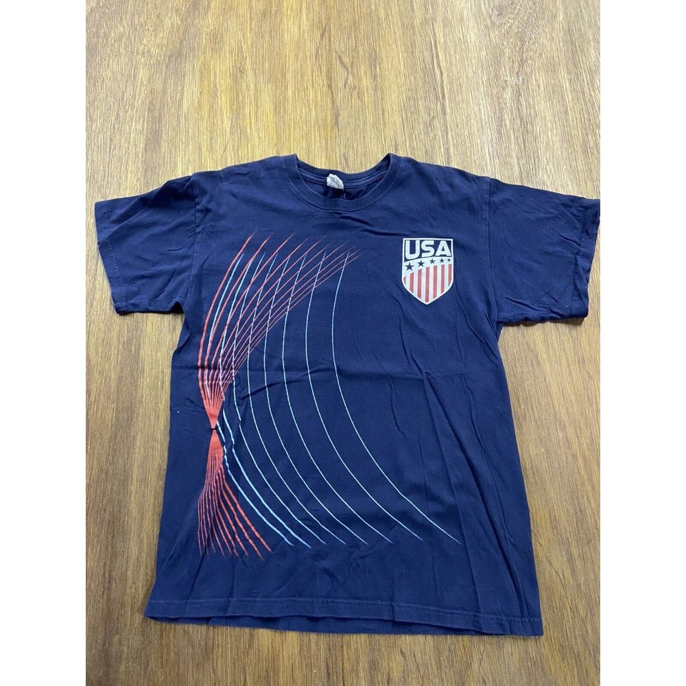 Keya USA Blue Graphic Tee Crew Neck Men's Medium